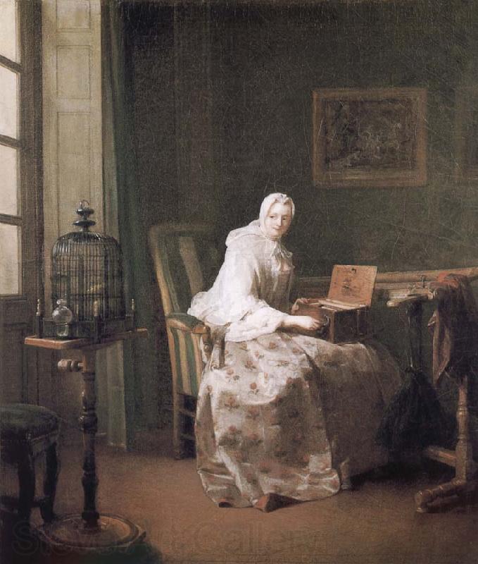 Jean Baptiste Simeon Chardin Birdie and woman Spain oil painting art